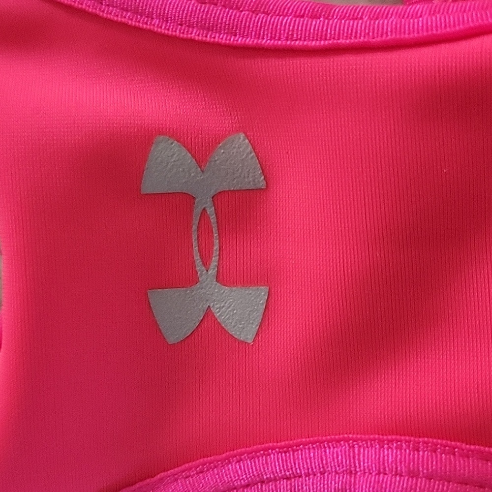 Under Armour Sports Bra Hot Pink - Picture 4 of 7